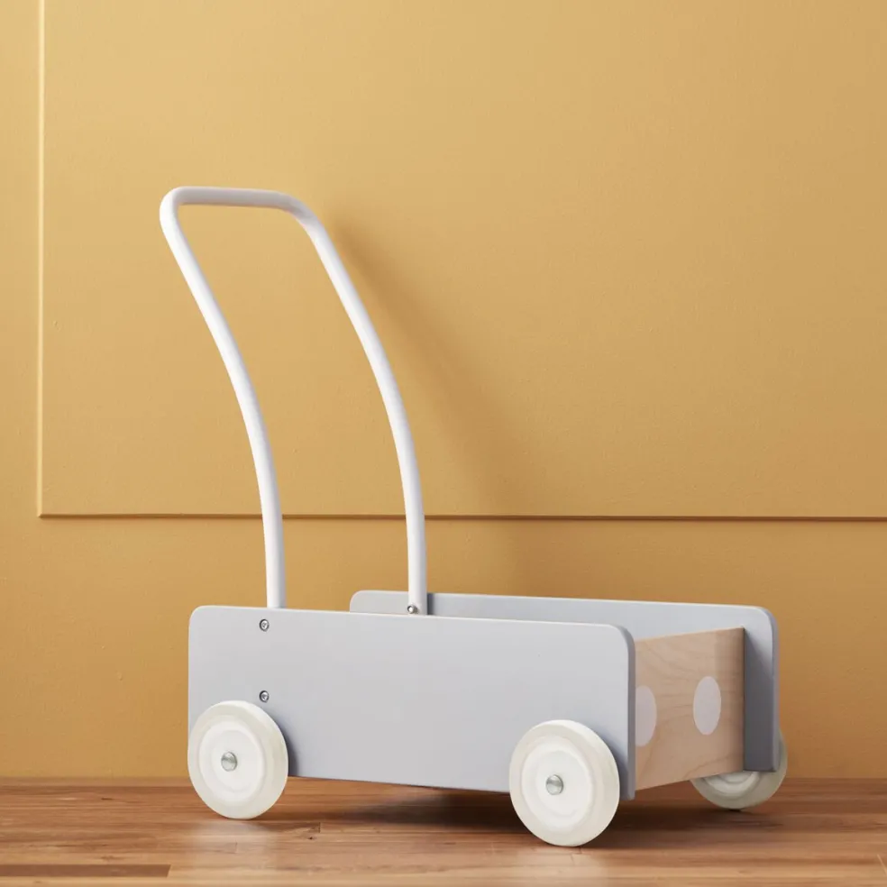 Kids Concept Lauflernwagen Blau-Grau