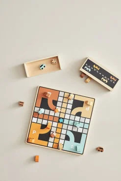 Kids Concept Ludo Spiel Autos Holz 1000602