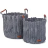KidsDepot Aufbewahrungskorb-Set Korbo Mist Grau Large