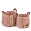 KidsDepot Aufbewahrungskorb-Set Korbo Rosa Medium