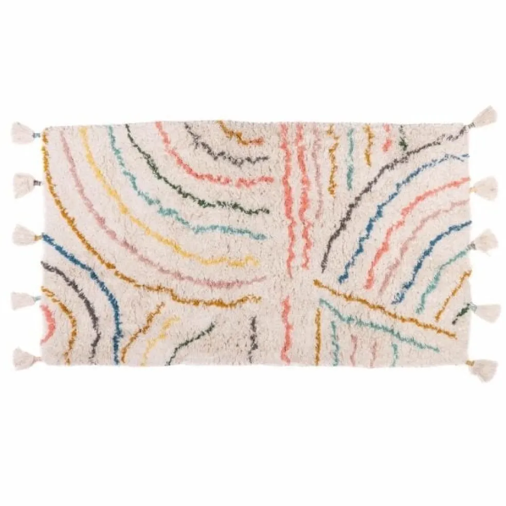 KidsDepot Berber Teppich Pastell 80 x 150 cm