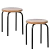 KidsDepot Kinderhocker Circle Schwarz 2 Stk.