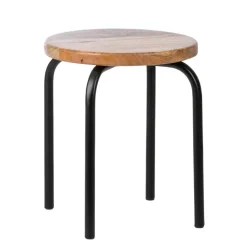 KidsDepot Kinderhocker Circle Schwarz 2 Stk.