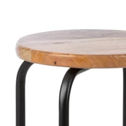 KidsDepot Kinderhocker Circle Schwarz 2 Stk.