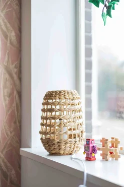 KidsDepot Rattan Tischlampe Verdi Natur
