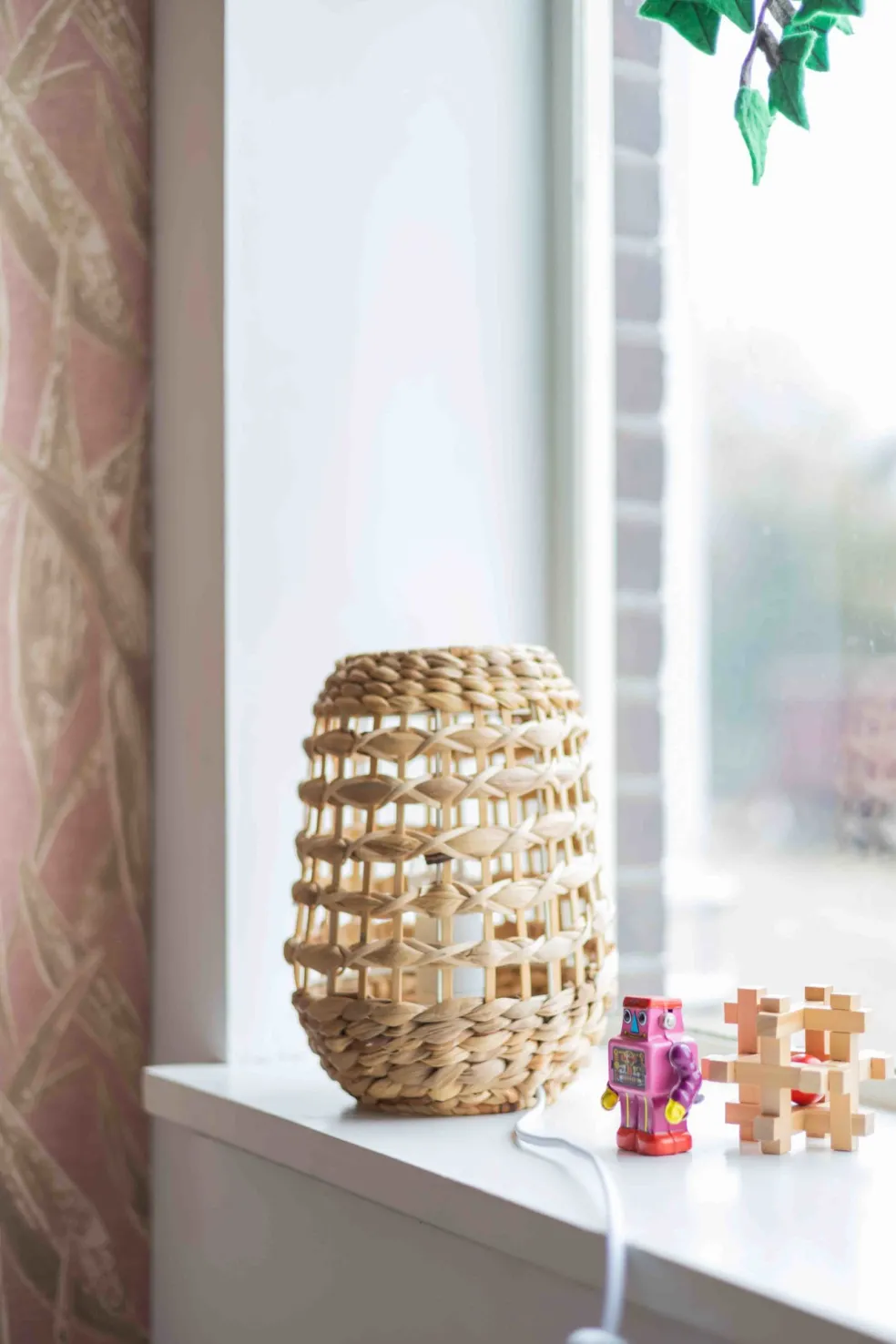 KidsDepot Rattan Tischlampe Verdi Natur