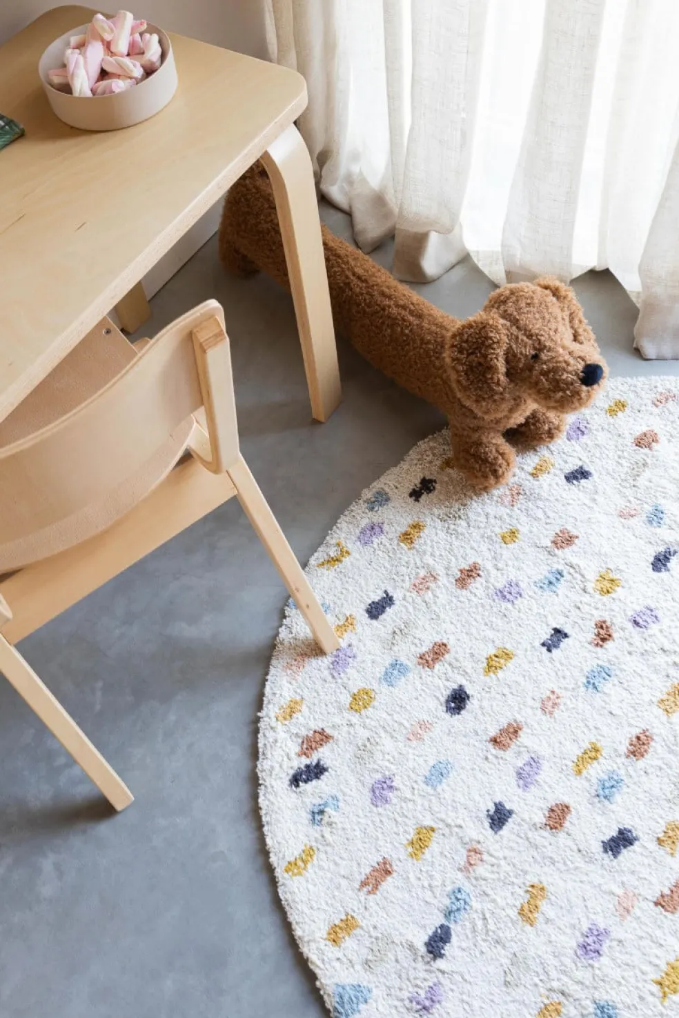 KidsDepot Rund Teppich Cato Ø 110 cm