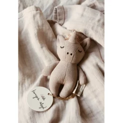 Konges Sløjd Mini Unicorn Kuscheltier Rassel Rosa