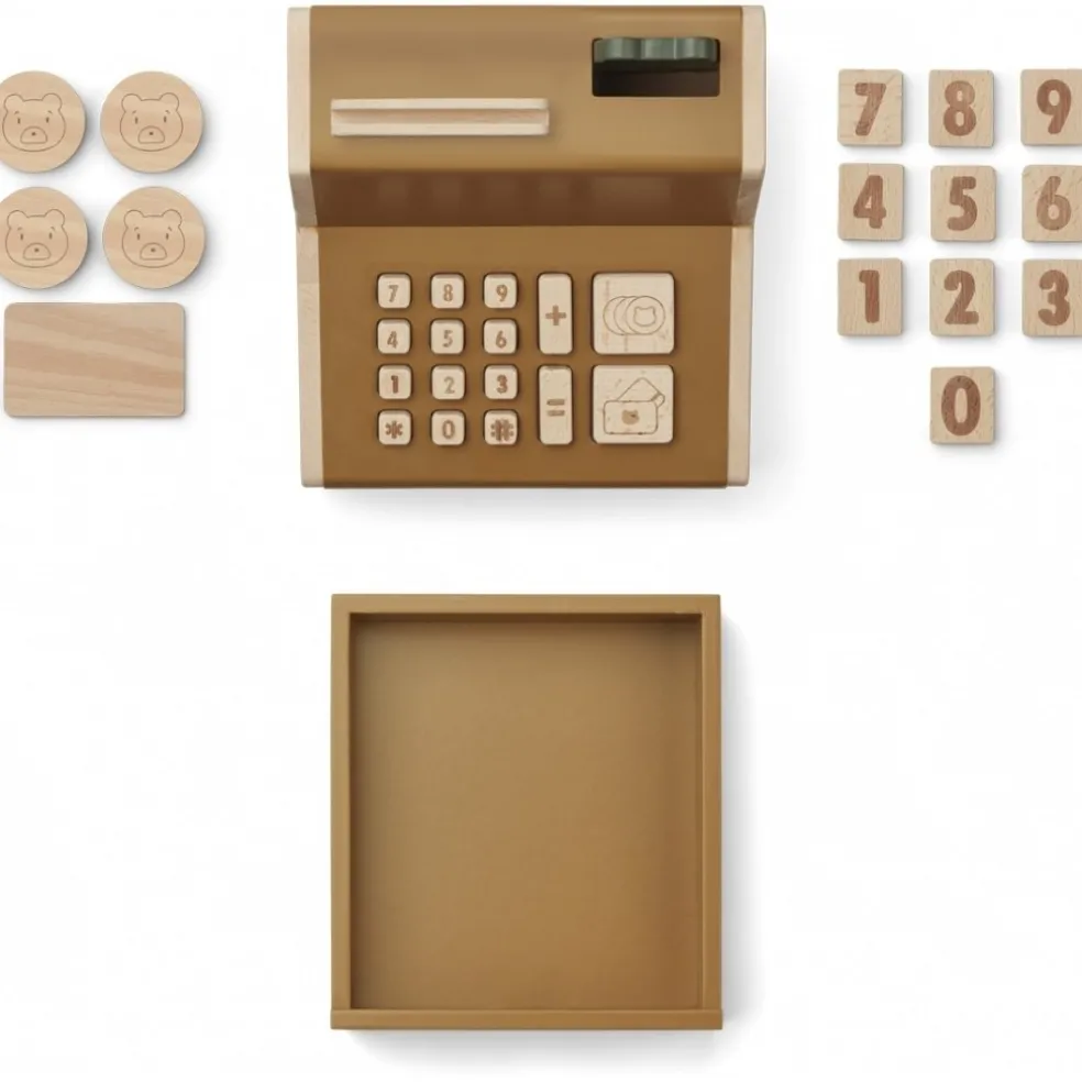 Liewood Kasse Buck Holz Golden Caramel