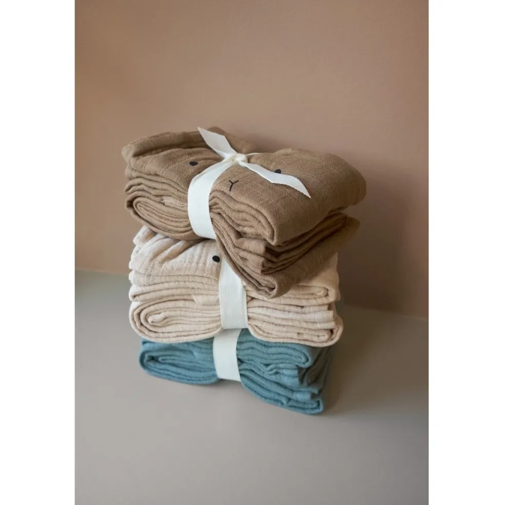 Liewood Mulltuch-Set Hannah Oat Beige 2er Pack