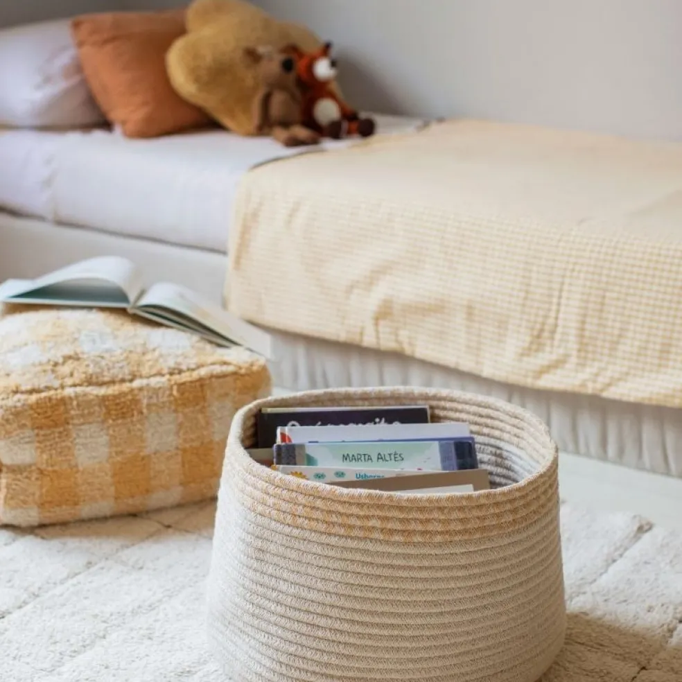 Lorena Canals Pouf Vichy Gelb Little Chefs