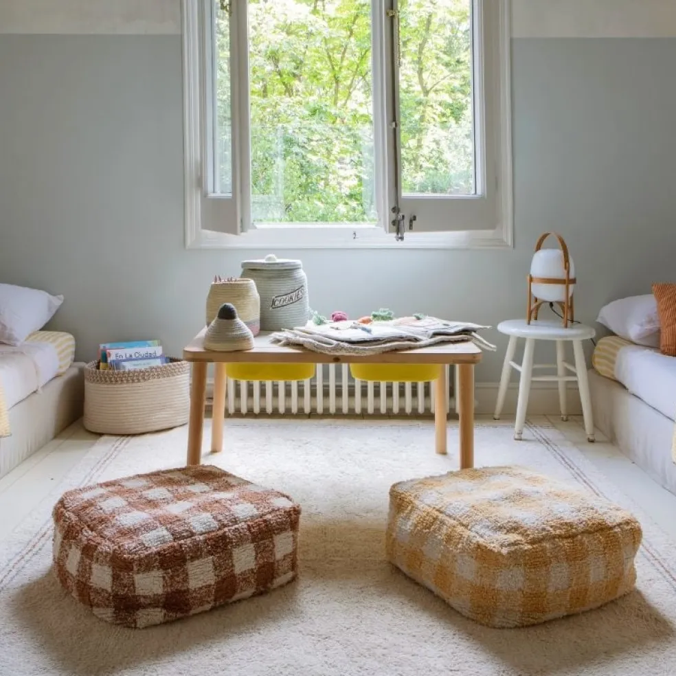 Lorena Canals Pouf Vichy Gelb Little Chefs