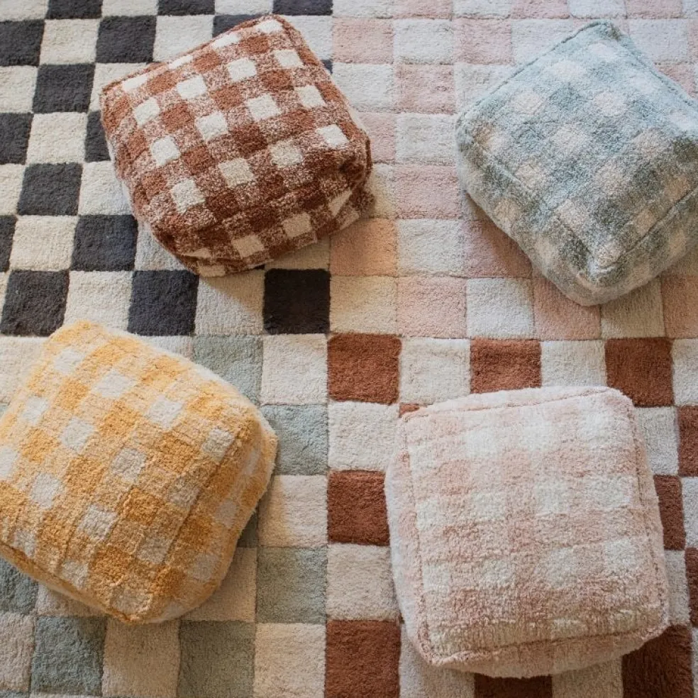Lorena Canals Pouf Vichy Rosa Little Chefs