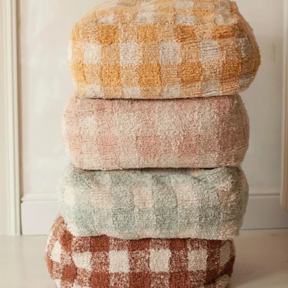 Lorena Canals Pouf Vichy Blau Little Chefs