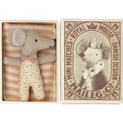 Maileg Baby Maus Mädchen Sleepy Wakey in Box 7,5 cm