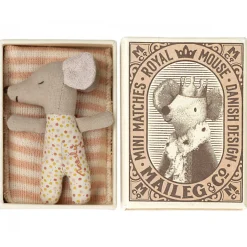 Maileg Baby Maus Mädchen Sleepy Wakey in Box 7,5 cm