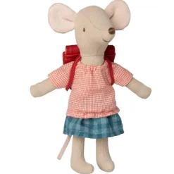 Maileg Dreirad Maus Große Schwester Rot 13 cm