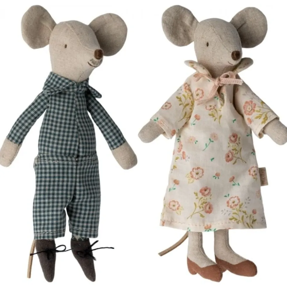 Maileg Opa und Oma Maus in Zigarrenkiste