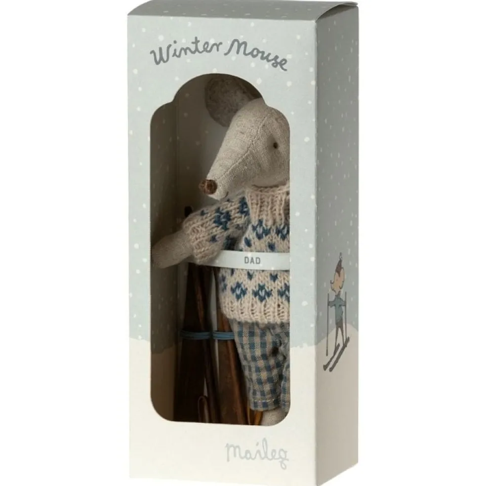 Maileg Papa Wintermaus Skiset 15 cm