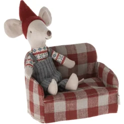 Maileg Sofa für Mäuse Rot Micro Puppenhaus