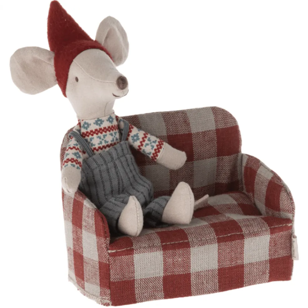 Maileg Sofa für Mäuse Rot Micro Puppenhaus