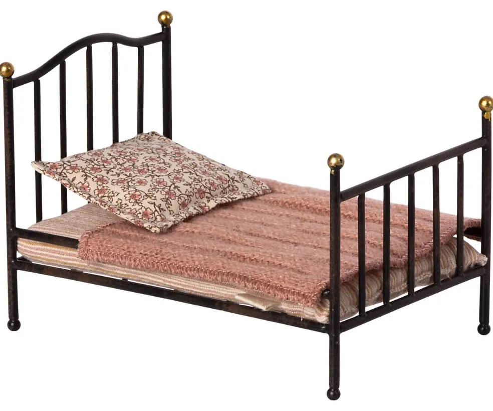 Maileg Vintage Bett MY Schwarz Metall