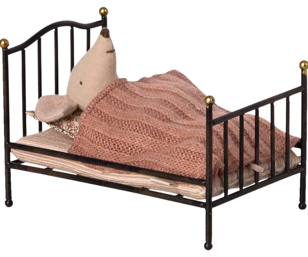 Maileg Vintage Bett MY Schwarz Metall