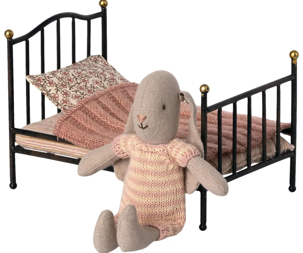 Maileg Vintage Bett MY Schwarz Metall
