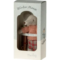 Maileg Winter Maus Große Schwester Ski Set 13 cm