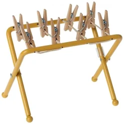 Maileg Wäscheständer Mit Heringen Ockergelb 11 cm