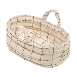 Minikane Puppen-Tragekorb Beige 17 cm