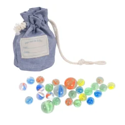 Moulin Roty Speelgoed Beutel Murmeln 50 Stück Blau