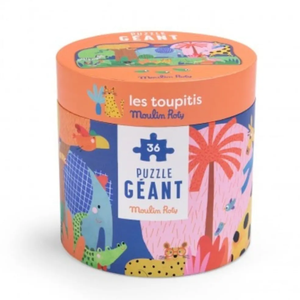 Moulin Roty Speelgoed Bodenpuzzle Les Toupitis 36 St.