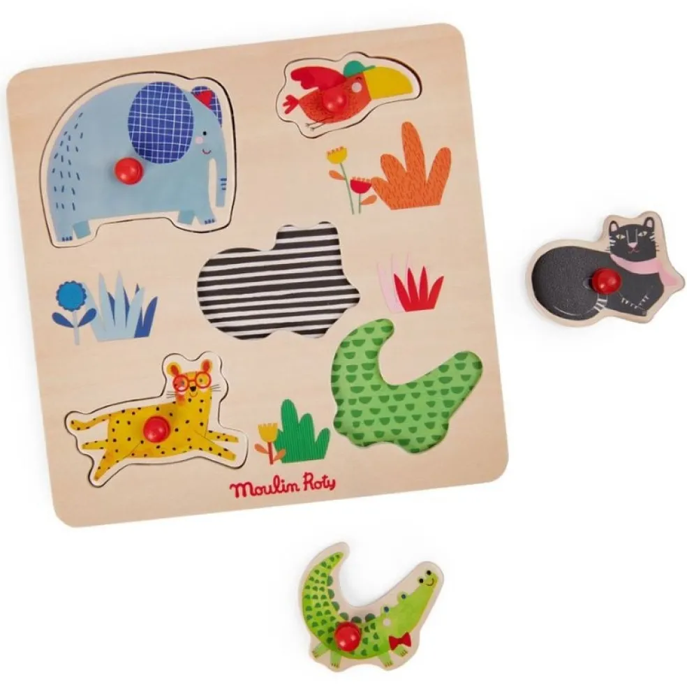 Moulin Roty Speelgoed Greifpuzzle Holz Les Toupitis 5 st.