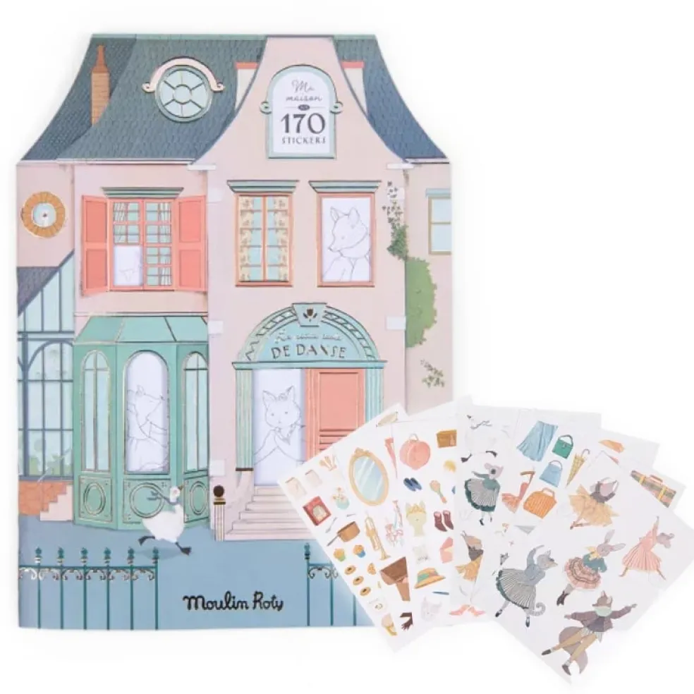 Moulin Roty Speelgoed Mallbuch mit 170 Stickern La Petit Ecole De Danse