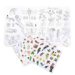 Moulin Roty Speelgoed Mallbuch mit Stickern Botanisch
