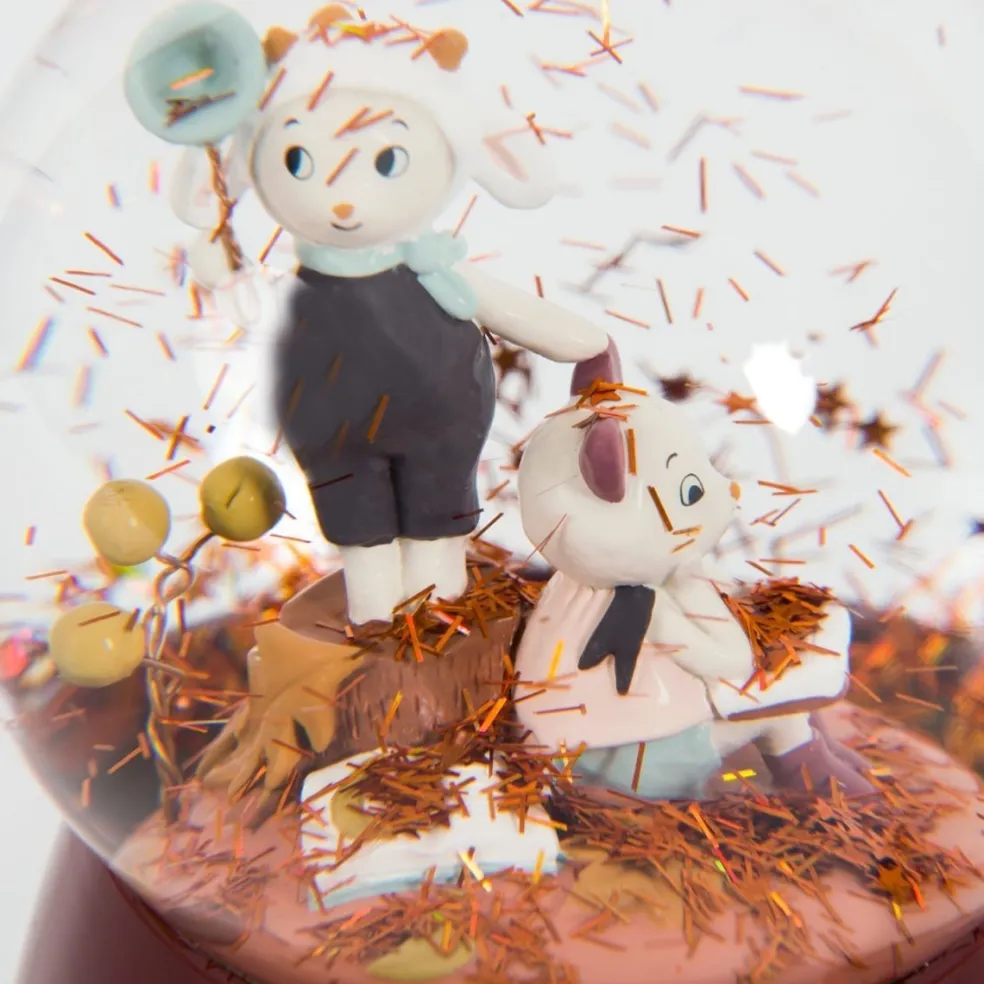 Moulin Roty Speelgoed Schneekugel Spieluhr Apres La Pluie Rot