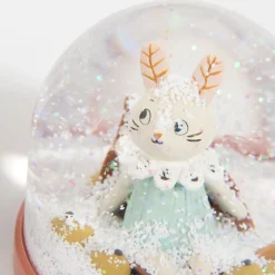 Moulin Roty Speelgoed Schneekugel Kaninchen Rosa Après la pluie