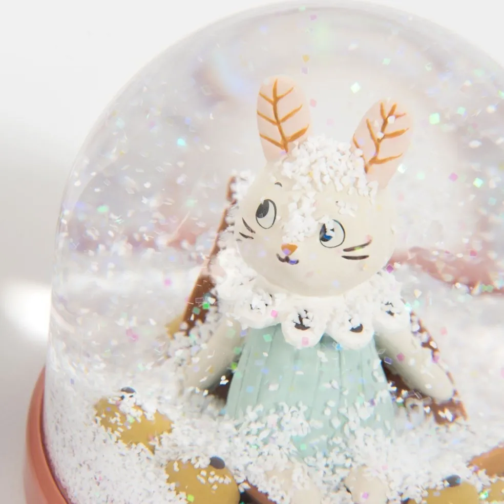 Moulin Roty Speelgoed Schneekugel Kaninchen Rosa Après la pluie