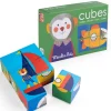 Moulin Roty Speelgoed Würfelpuzzle Les Popipop Holz
