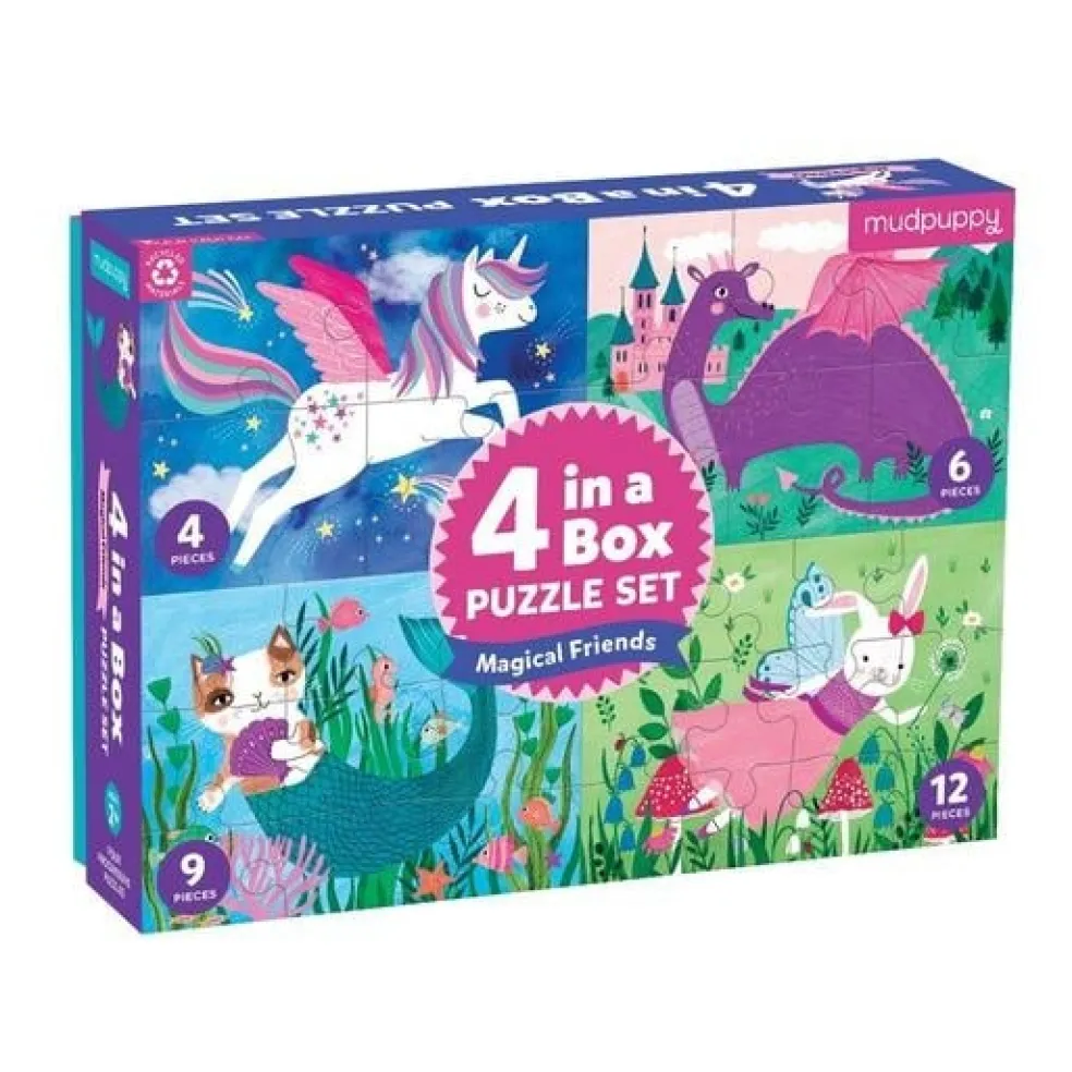 Mudpuppy 4 Puzzles Magical Friends 2 Jahre+ 12 Teile