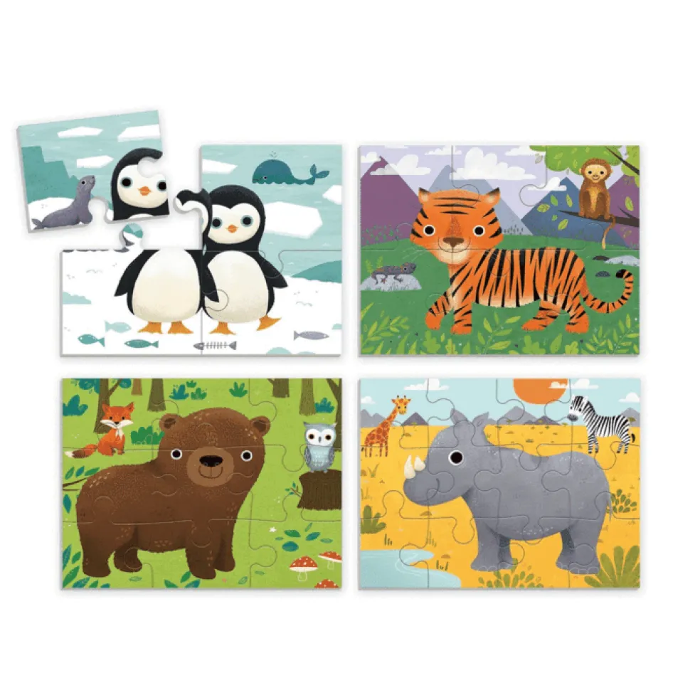 Mudpuppy 4 Puzzles Tieren 2 Jahre+