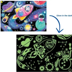 Mudpuppy Glow in the dark Puzzle Cosmic 100-teilig