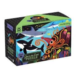 Mudpuppy Glow in the dark Puzzle Meeresräuber 100-teilig
