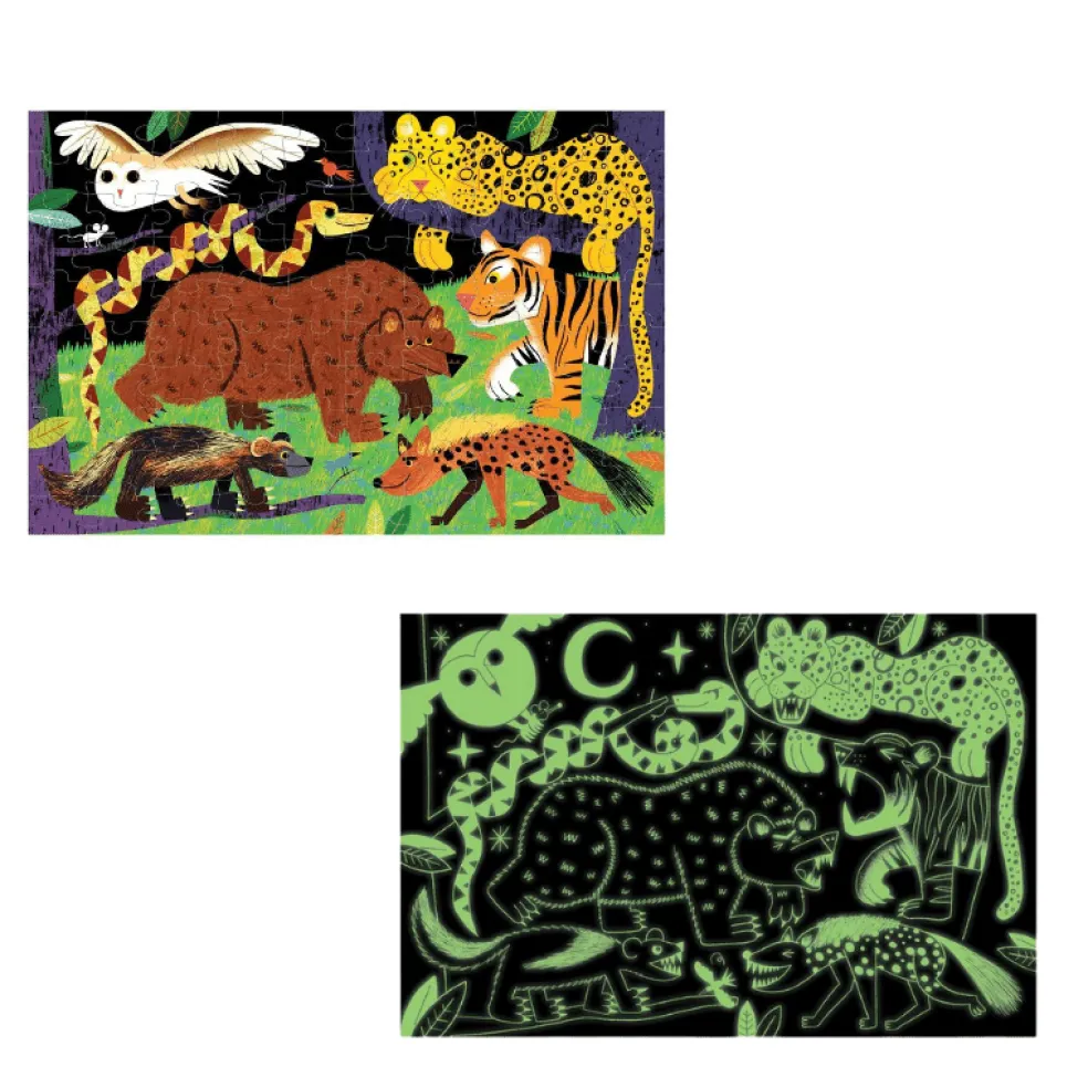 Mudpuppy Glow in the dark Puzzle Raubtiere 100-teilig
