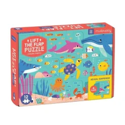 Mudpuppy Klappen-Puzzle Ozean Fest 12 Teile