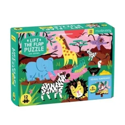 Mudpuppy Klappen-Puzzle Safari 12 Teile