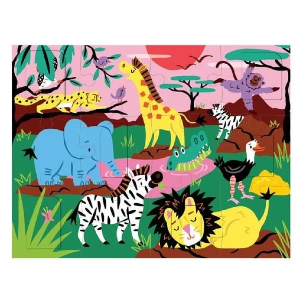 Mudpuppy Klappen-Puzzle Safari 12 Teile
