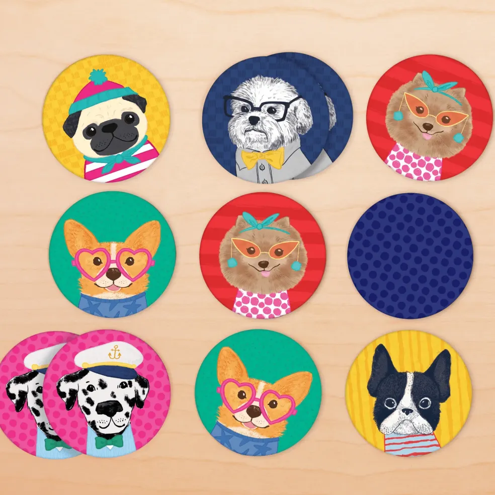 Mudpuppy Mini Memory Spiel Hunde