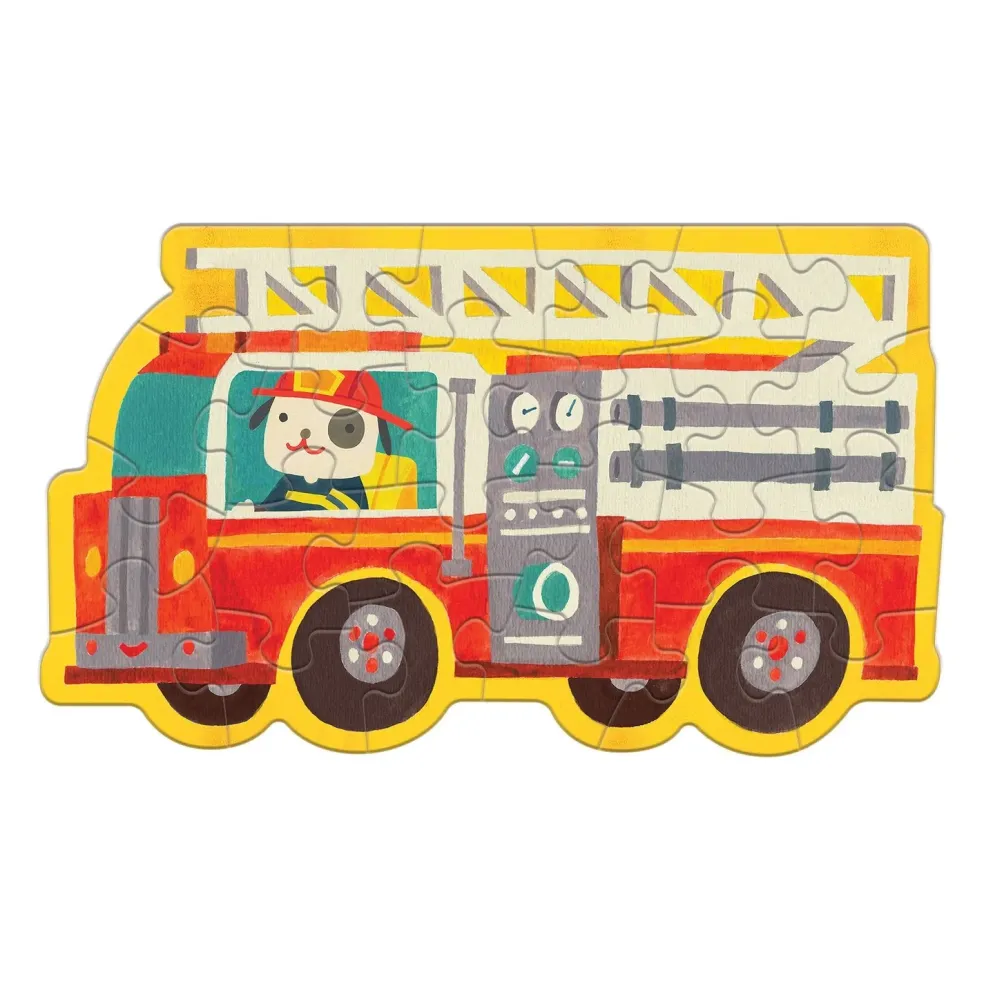 Mudpuppy Mini-Puzzle Feuerwehrauto 24 Teile.